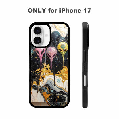 iPhone 17 Case — Aliens Marblemelting Aliens Pa Alien Scifi, Custom Phone Case