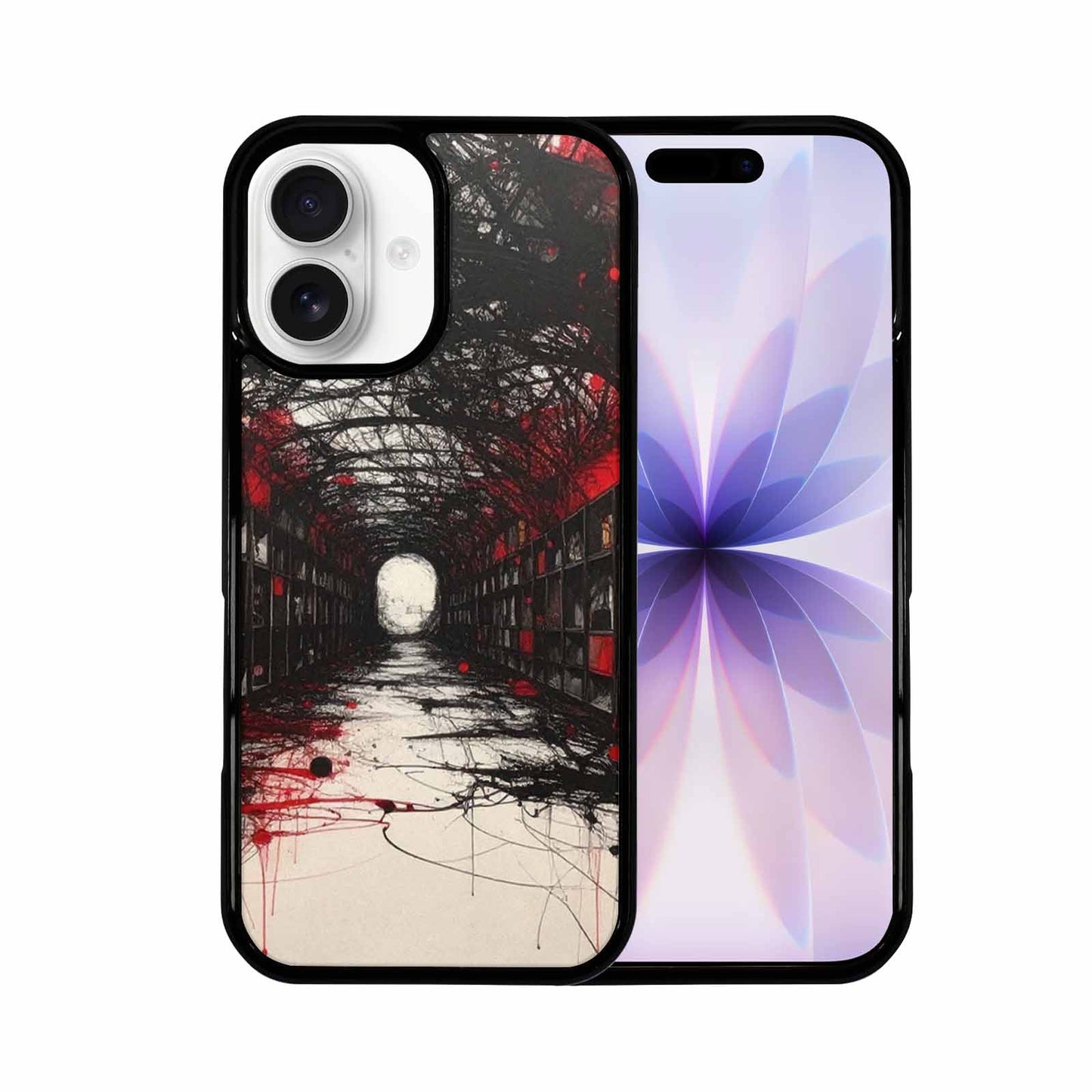 iPhone 17 Case — Black &amp; Red Ink Galaxy Space, Unique Phone Case Design