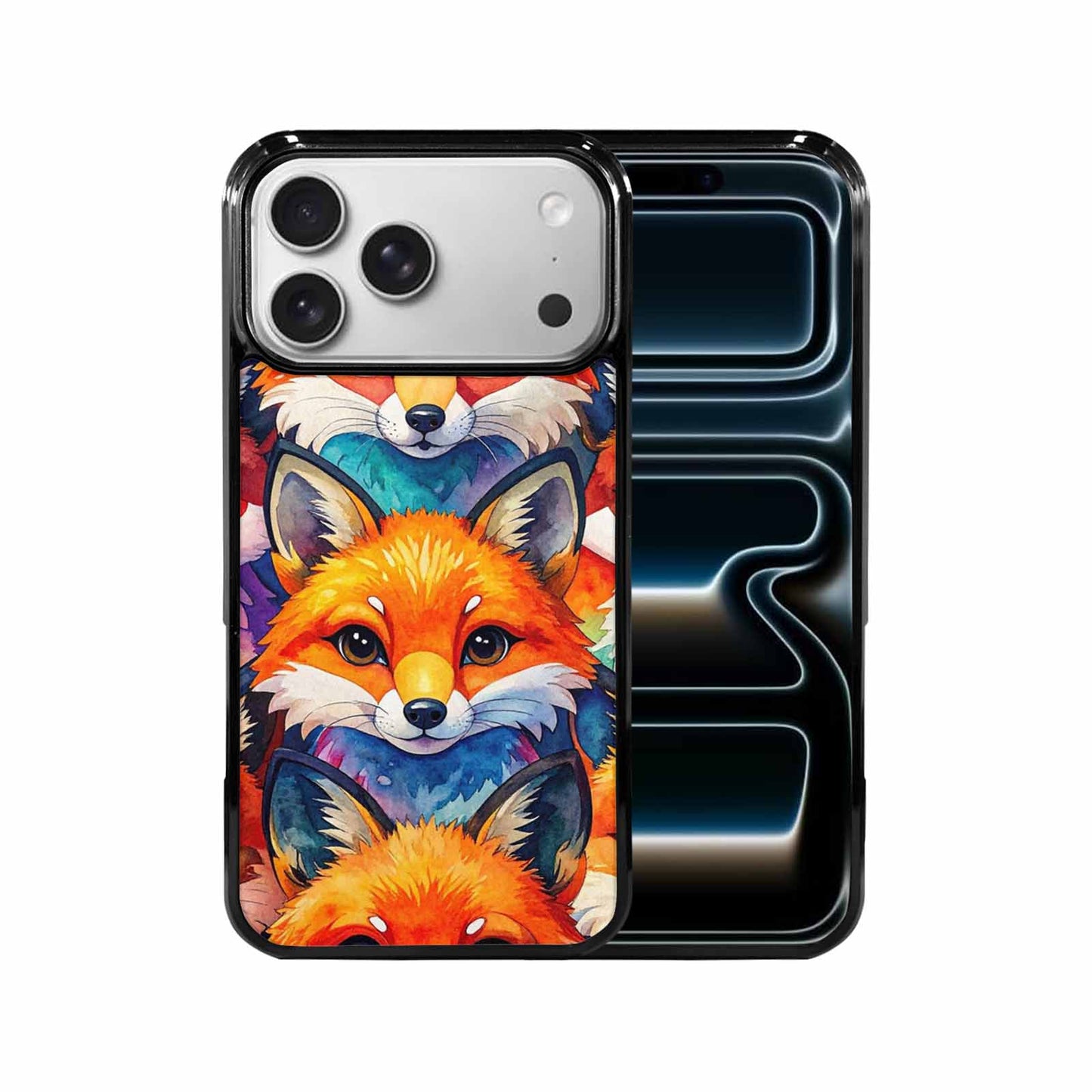 iPhone 17 Pro Max Case — Watercolor Kawaii Fox Watercolor Abstract, Customized Protective Case
