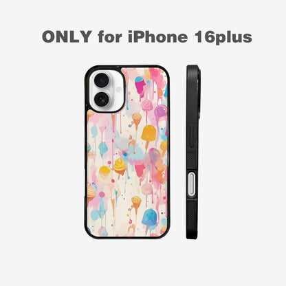 iPhone 16 Plus Case — Ice Cream Motif Ice Cream Motifs, Custom Art Phone Cover