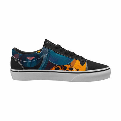 WOMEN'S Smiley Faces Lace-Up Canvas Neon Fantasy Shoes