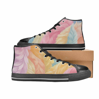 WOMEN'S Zebra Pastel Rainbow High Top Canvas Y2K Sneakers