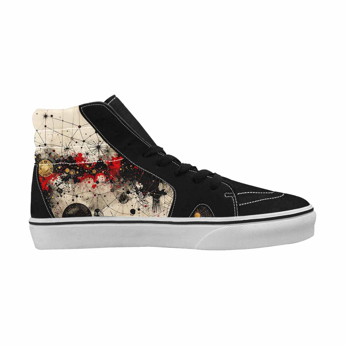 MEN'S Zodiac Constellation High Top Canvas Melting Art Sneakers