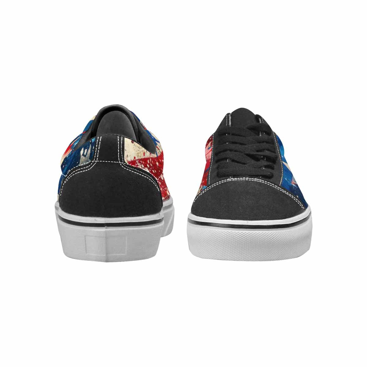 MEN'S Patriotic Canvas Personalized Kaleidoscope Original Art Sneakers