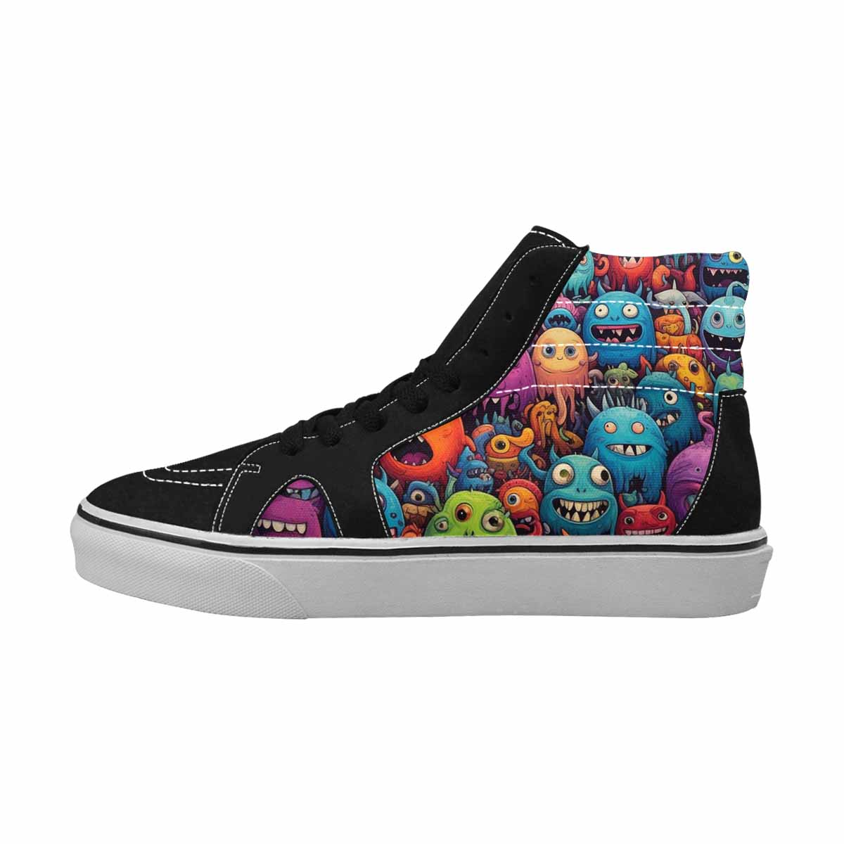 MEN'S Monsters (general) Cartoon Monst High Top Canvas Cottagecore Custom Sneakers