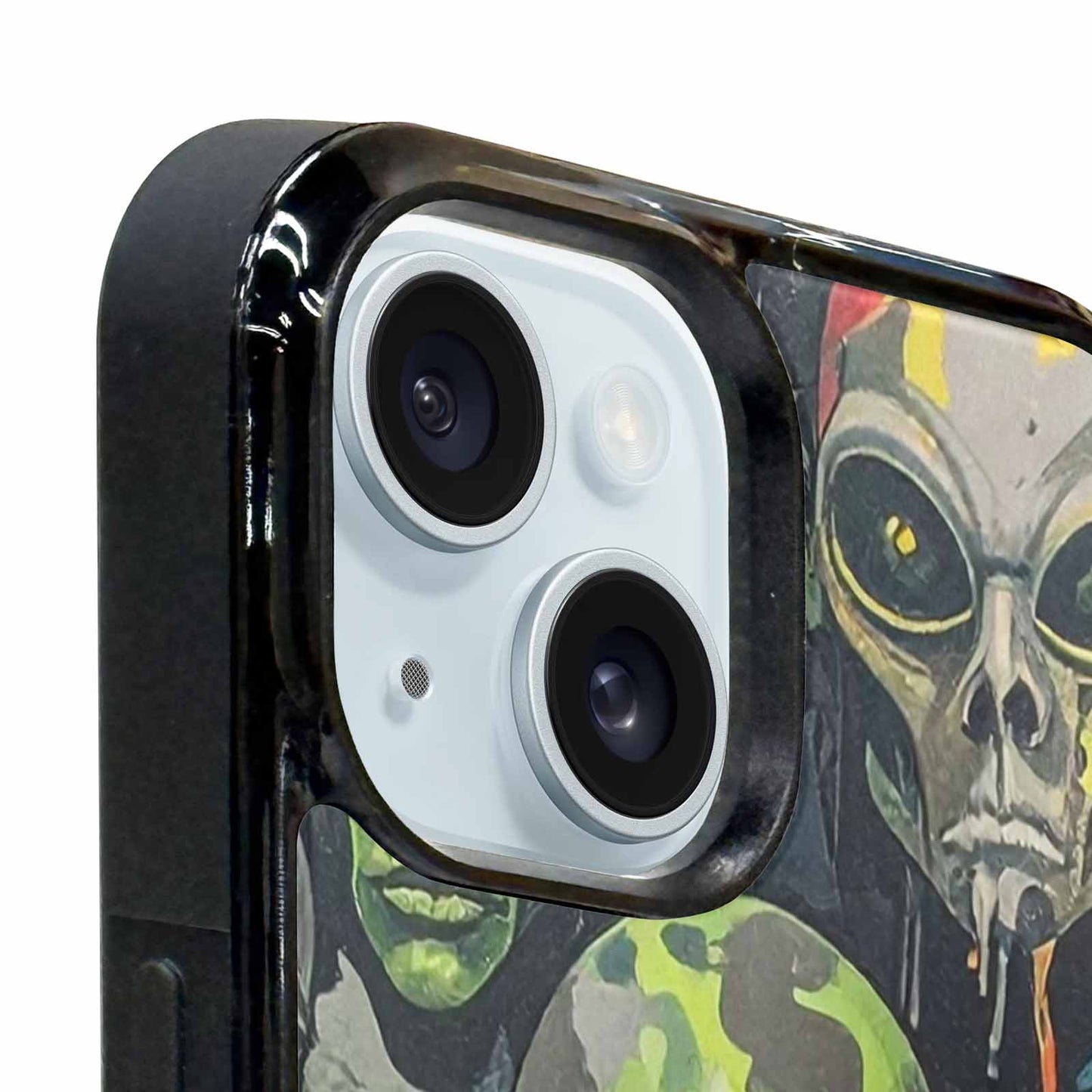 iPhone 15 Plus Case — Aliens Camo Aliens Pattern Hundreds Of, Custom Made Phone Cover