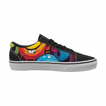 WOMEN'S Melting Moon Smiley Lace-Up Canvas Dreamlike Shoes