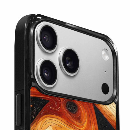 iPhone 17 Pro Max Case — Foil Wood Grain Galaxy Space, Customized Protective Case