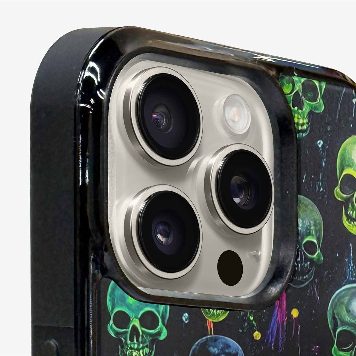 iPhone 16 Pro Case — Skeletons Neon Green Glowskele Egb, Custom Art Phone Cover