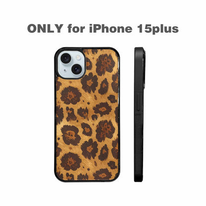 iPhone 15 Plus Case — Classic Leopard Print Warm Golden Tan, Custom Print Case Cover