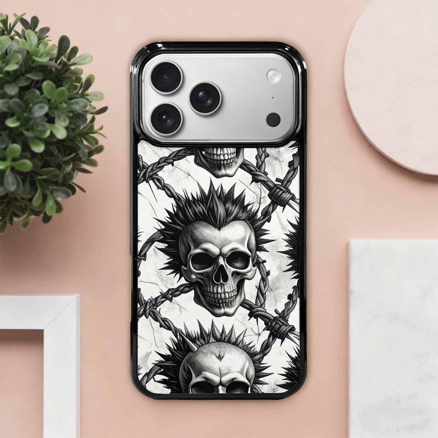 iPhone 17 Pro Max Case — Skull Dark Art Gothic Print Gothic, Custom Made Phone Cover