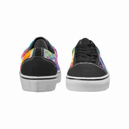 WOMEN'S Smiley Facessmiley Faces  Lace-Up Canvas Kaleidoscope Custom Sneakers