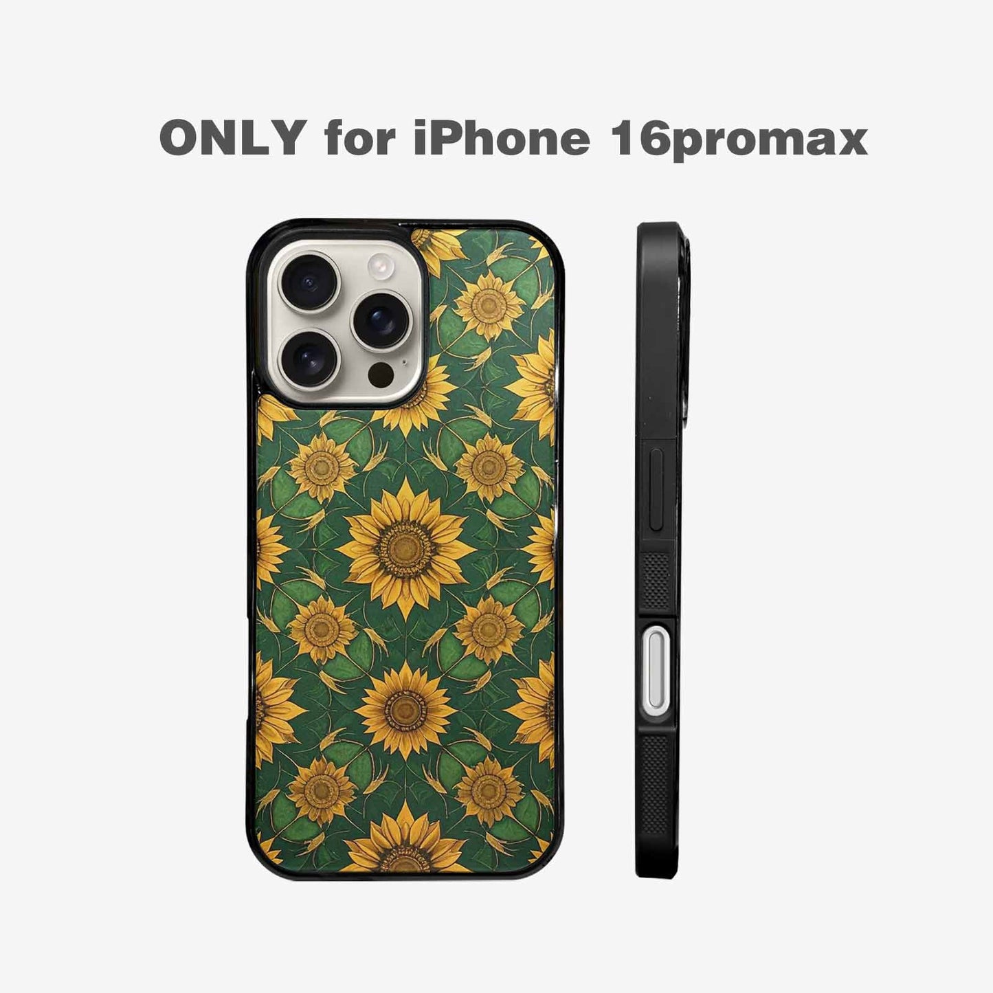 iPhone 16 Pro Max Case — Sunflower Mandala Kaleidoscope, Unique Phone Case Design