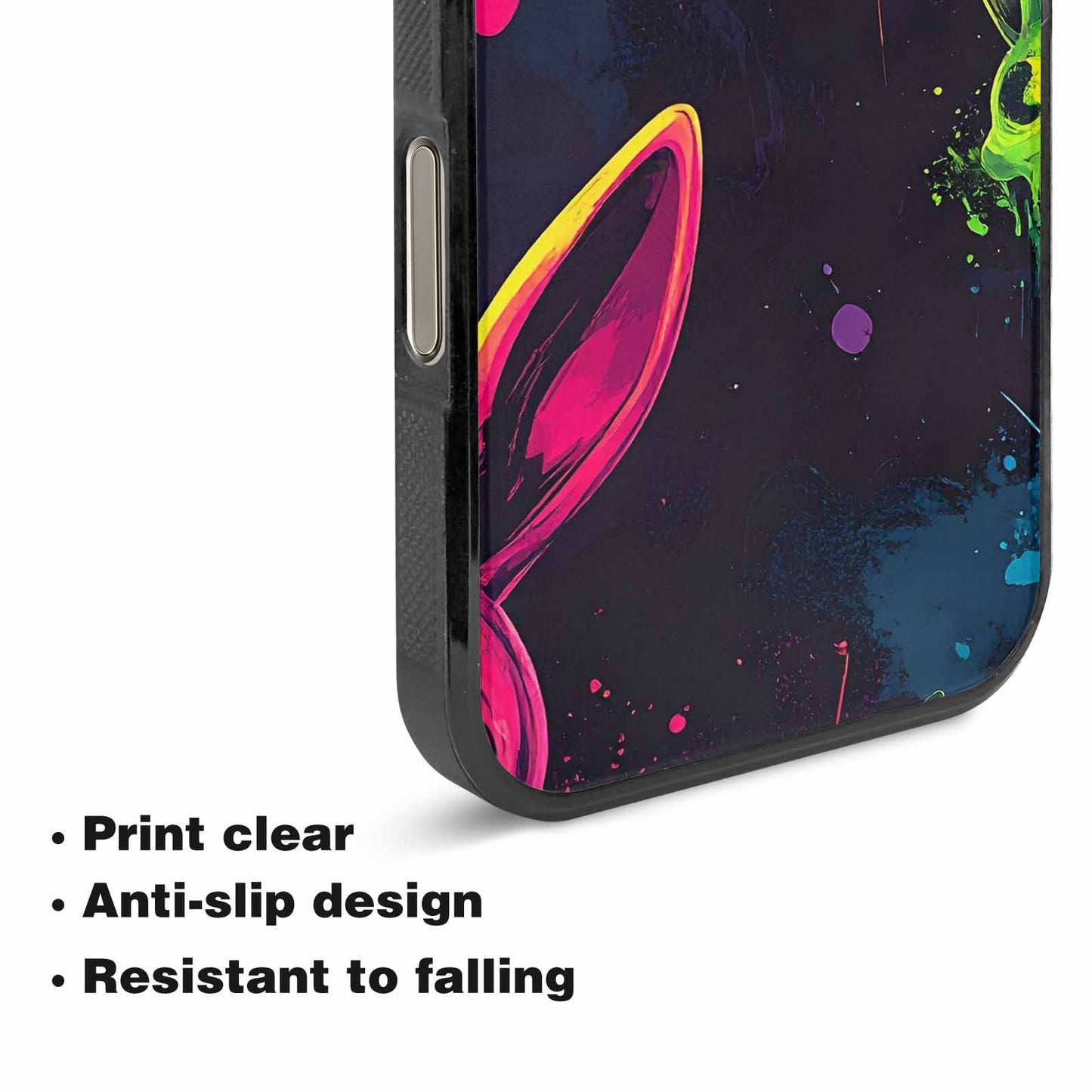 iPhone 16 Pro Case — Radioactive Ghost Bunny Skull Small Radioactive, Custom Made Phone Cover