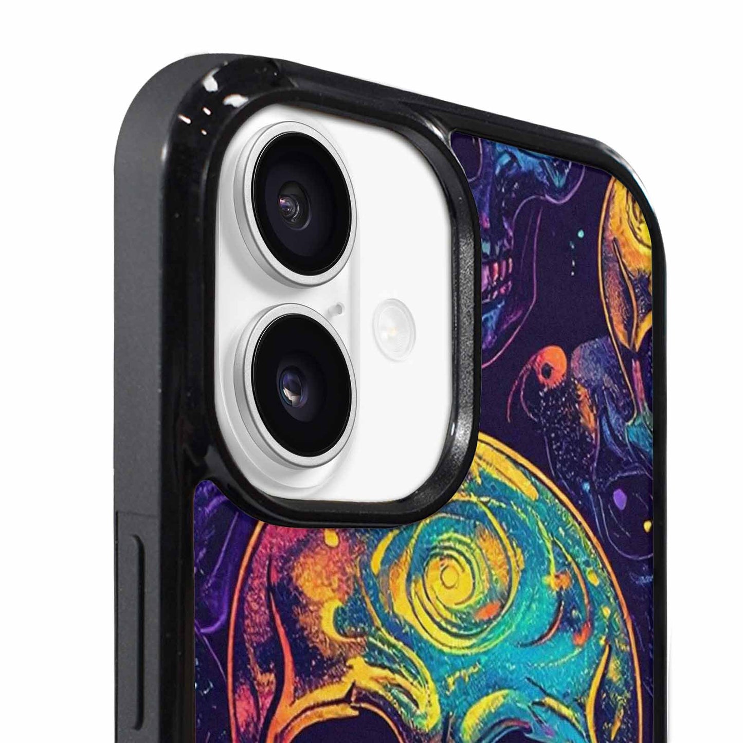 iPhone 17 Case — Galaxy Skulls Art Seamless Gothic Skulls, Personalized Phone Case