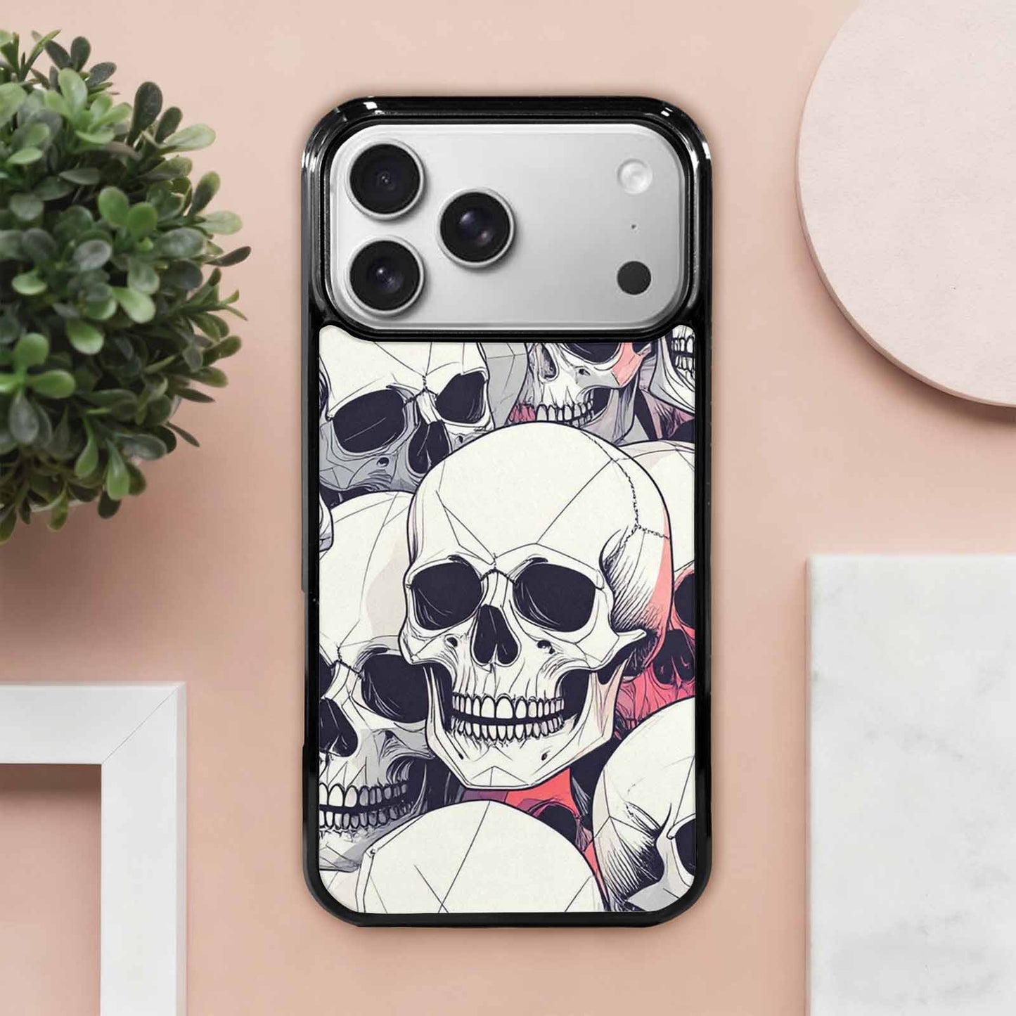 iPhone 17 Pro Max Case — Skull Dark Art Gothic Print Gothic, Custom Printed Phone Case