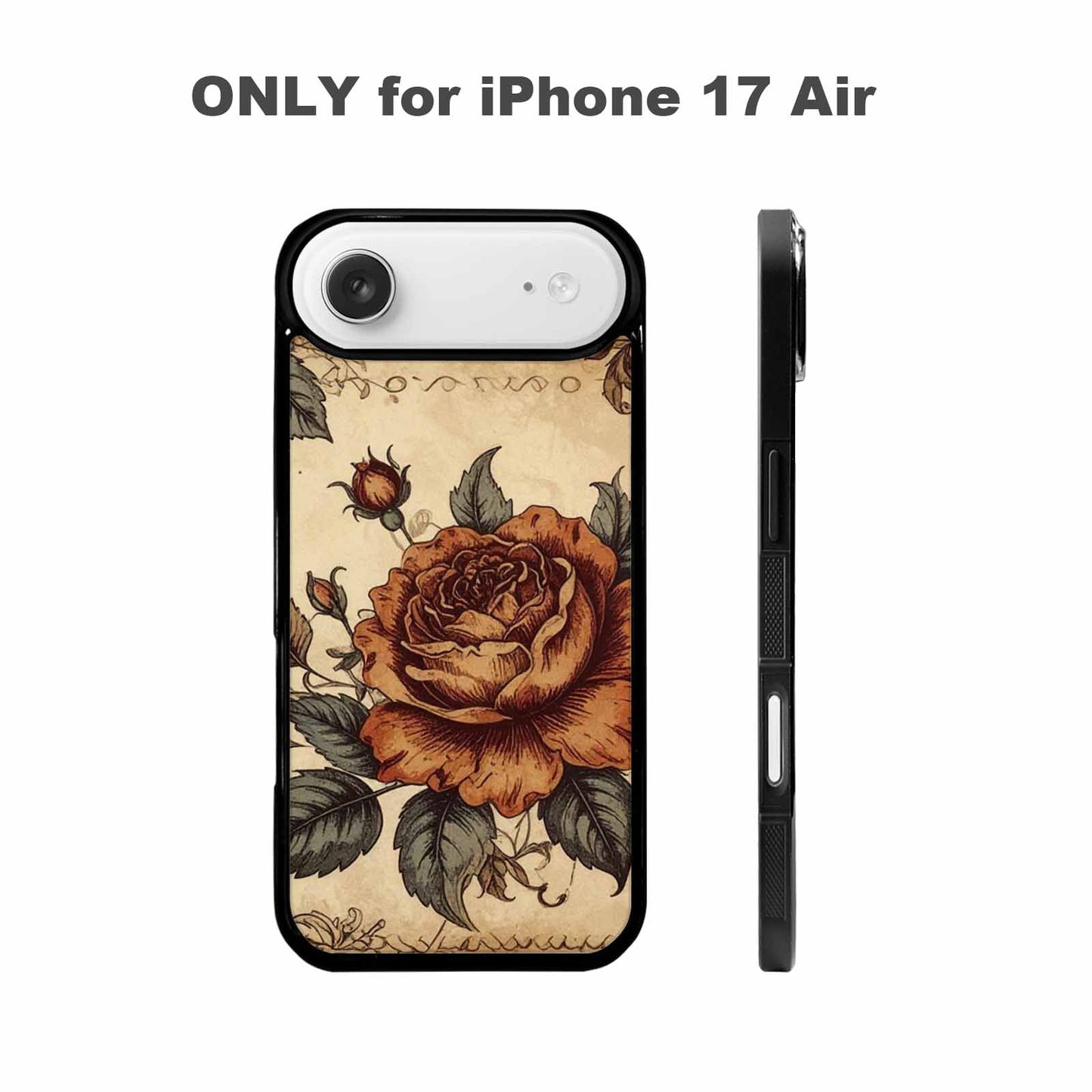 iPhone 17 Air Case — Vintage Botanical Art Pattern Floral, Custom Phone Case