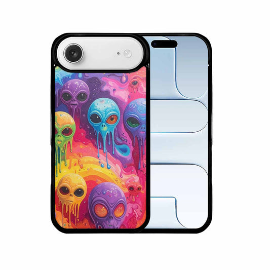 iPhone 17 Air Case — Aliens Tie Dyemelting Aliens P Tie, Custom Printed Phone Case