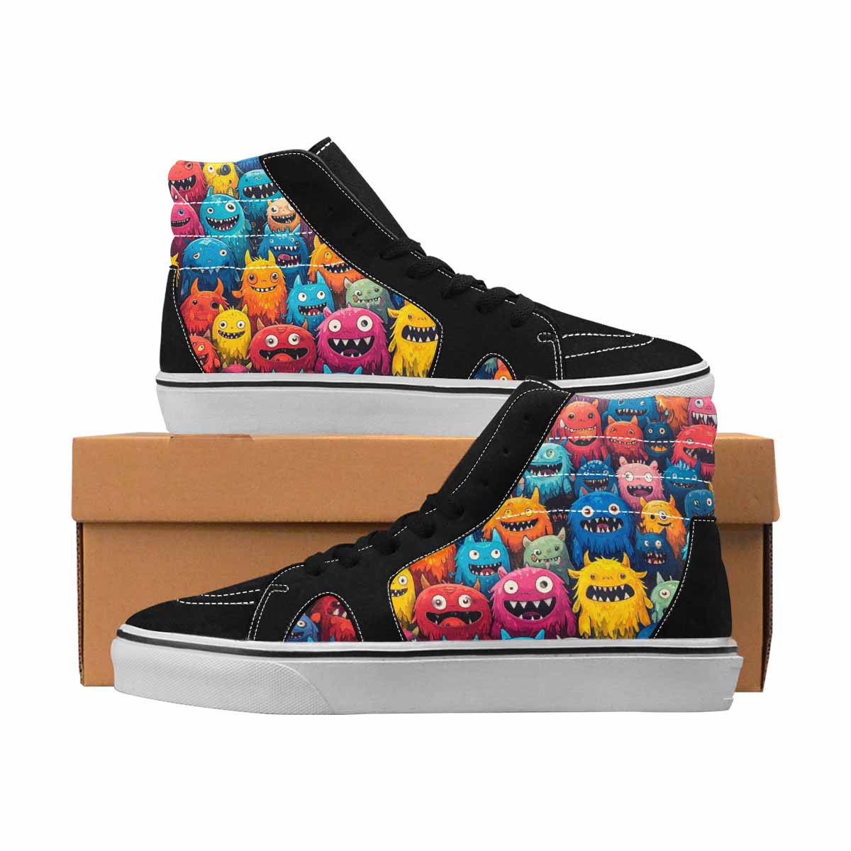 MEN'S Monsters High Top Canvas Custom Design Dreamcore Sneakers