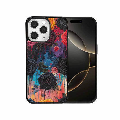 iPhone 15 Pro Max Case — Gothic Rose Gothic Roses Pattern Hundreds, Custom Phone Case
