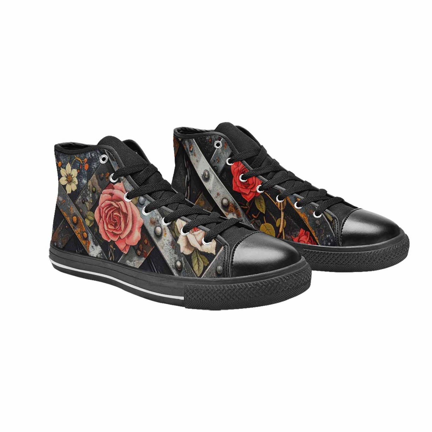 MEN'S Barbed Wire Chain High Top Canvas Neon Fantasy Sneakers