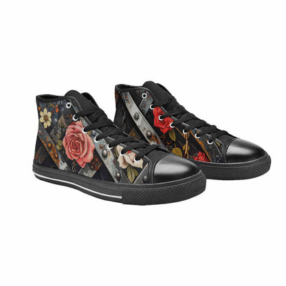 MEN'S Barbed Wire Chain High Top Canvas Neon Fantasy Sneakers