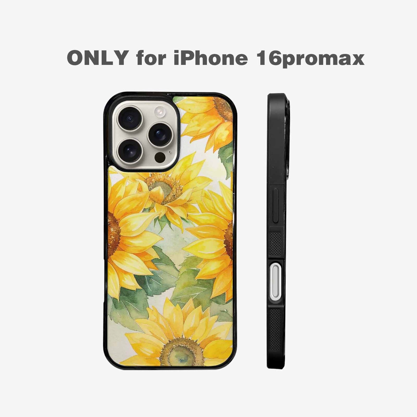 iPhone 16 Pro Max Case — Sunflowers Watercolor, Custom Print Case Cover