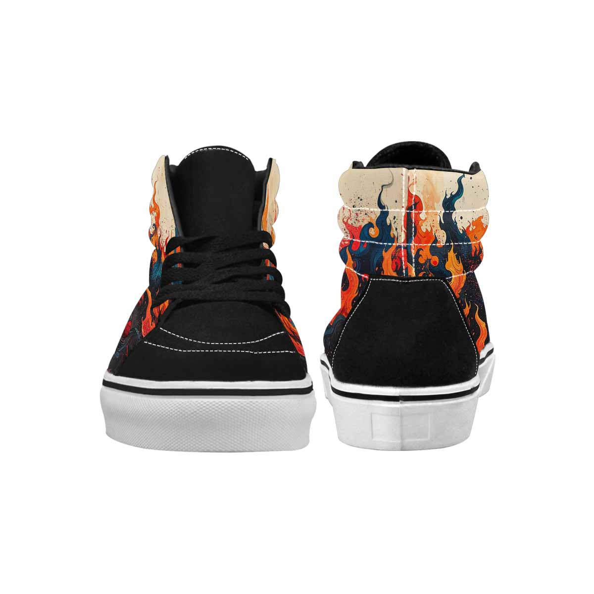 MEN'S Flame Burst High Top Canvas Surreal Shoes
