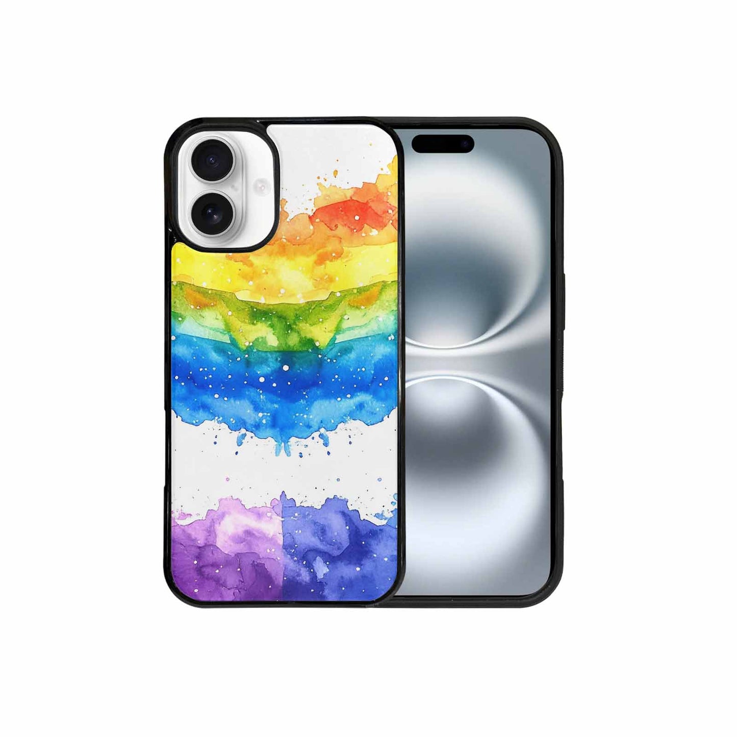 iPhone 16 Plus Case — Watercolor Splash Abstract Pattern Seamless Repeat, Custom Designed Case Cover