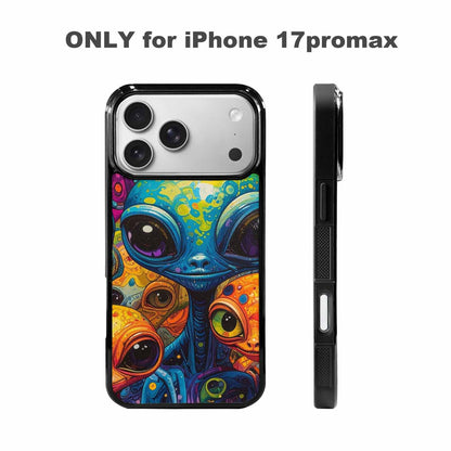 iPhone 17 Pro Max Case — Cartoon Alien Characters Alien Scifi, Custom Printed Phone Case
