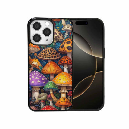 iPhone 15 Pro Max Case — Mushrooms Pattern Hundreds Of 0x7, Custom Printed Phone Case