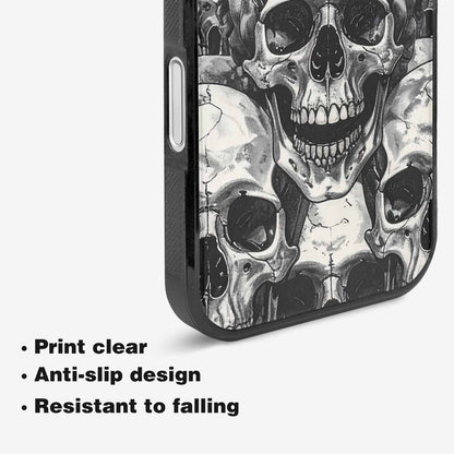 iPhone 16 Plus Case — Tessellated Human Skulls Custom, Custom Art Phone Cover