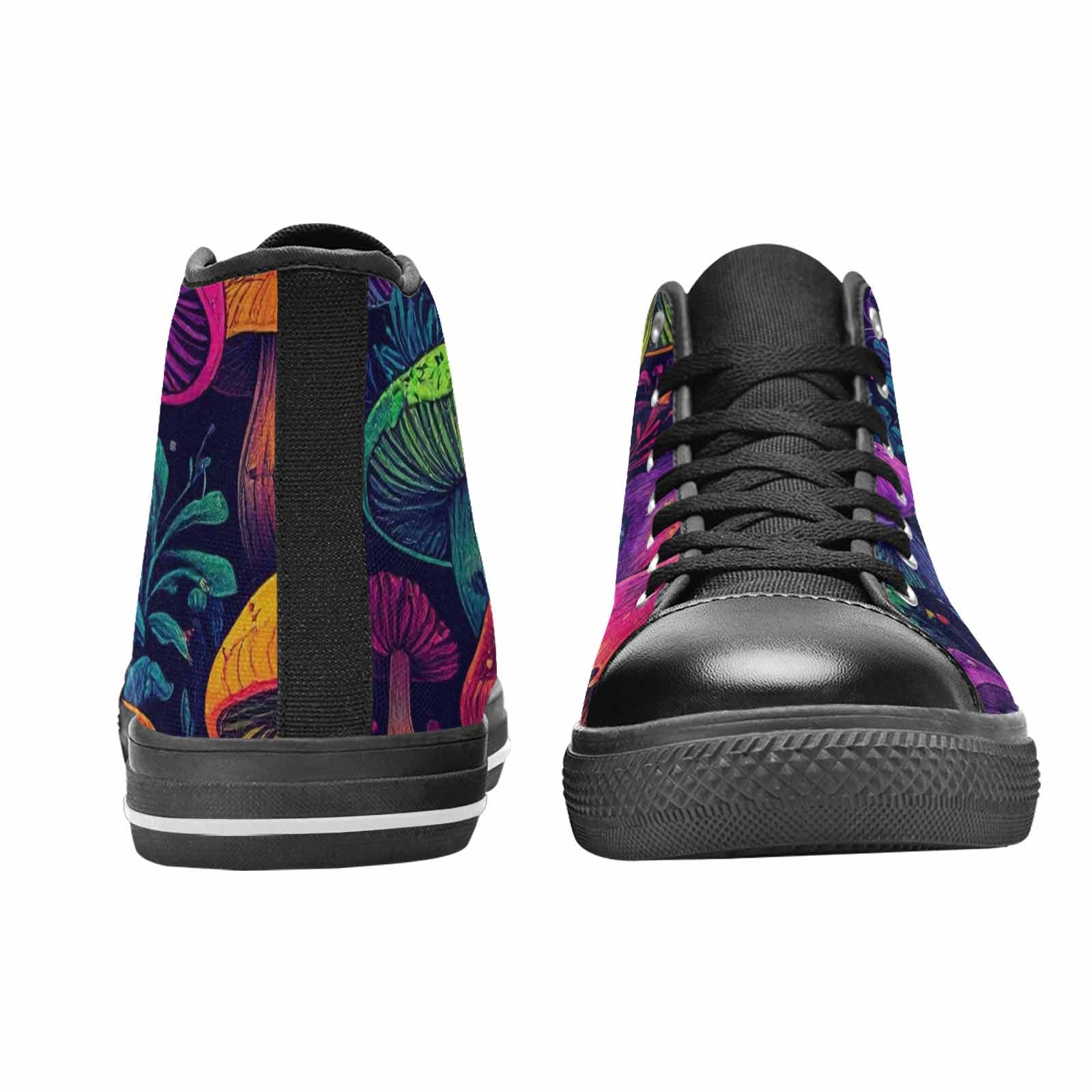 MEN'S Psychedelic Mushroom High Top Canvas Dark Academia Custom Sneakers
