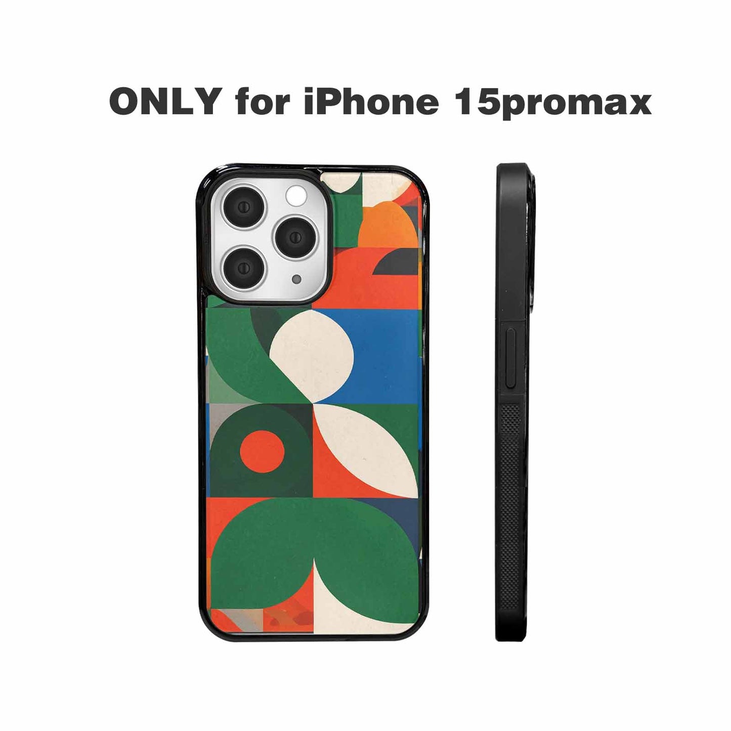 iPhone 15 Pro Max Case — 1990s Memphis Art Pattern, Custom Printed Phone Case