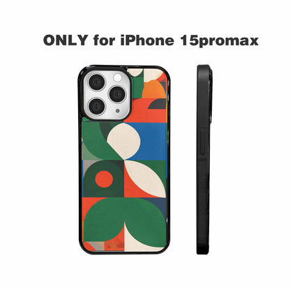 iPhone 15 Pro Max Case — 1990s Memphis Art Pattern, Custom Printed Phone Case