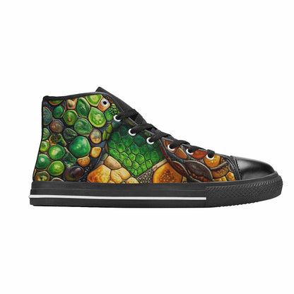 MEN'S Snake Skin Reptile High Top Canvas Aesthetic Custom Shoes