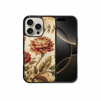 iPhone 16 Pro Case — Vintage Botanical Art Pattern, Custom Phone Case