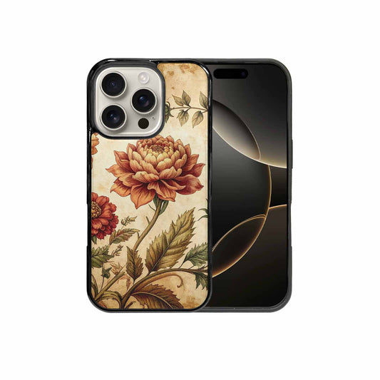 iPhone 16 Pro Case — Vintage Botanical Art Pattern, Custom Phone Case
