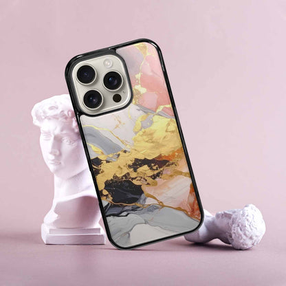 iPhone 16 Pro Case — Marble Vein Marble Veins Pattern Hundreds, Custom Phone Case