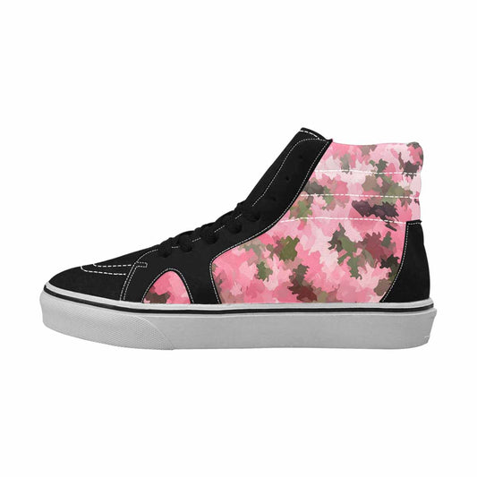 MEN'S Military Camouflage Blotch High Top Canvas Wallpaper Art Shoes
