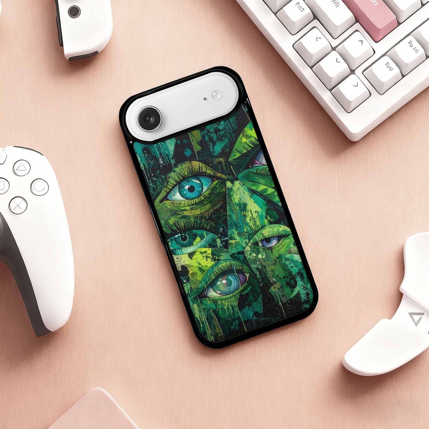 iPhone 17 Air Case — Seamless Repeating Pattern Of Overlapping Cartoon, Custom Print Case Cover