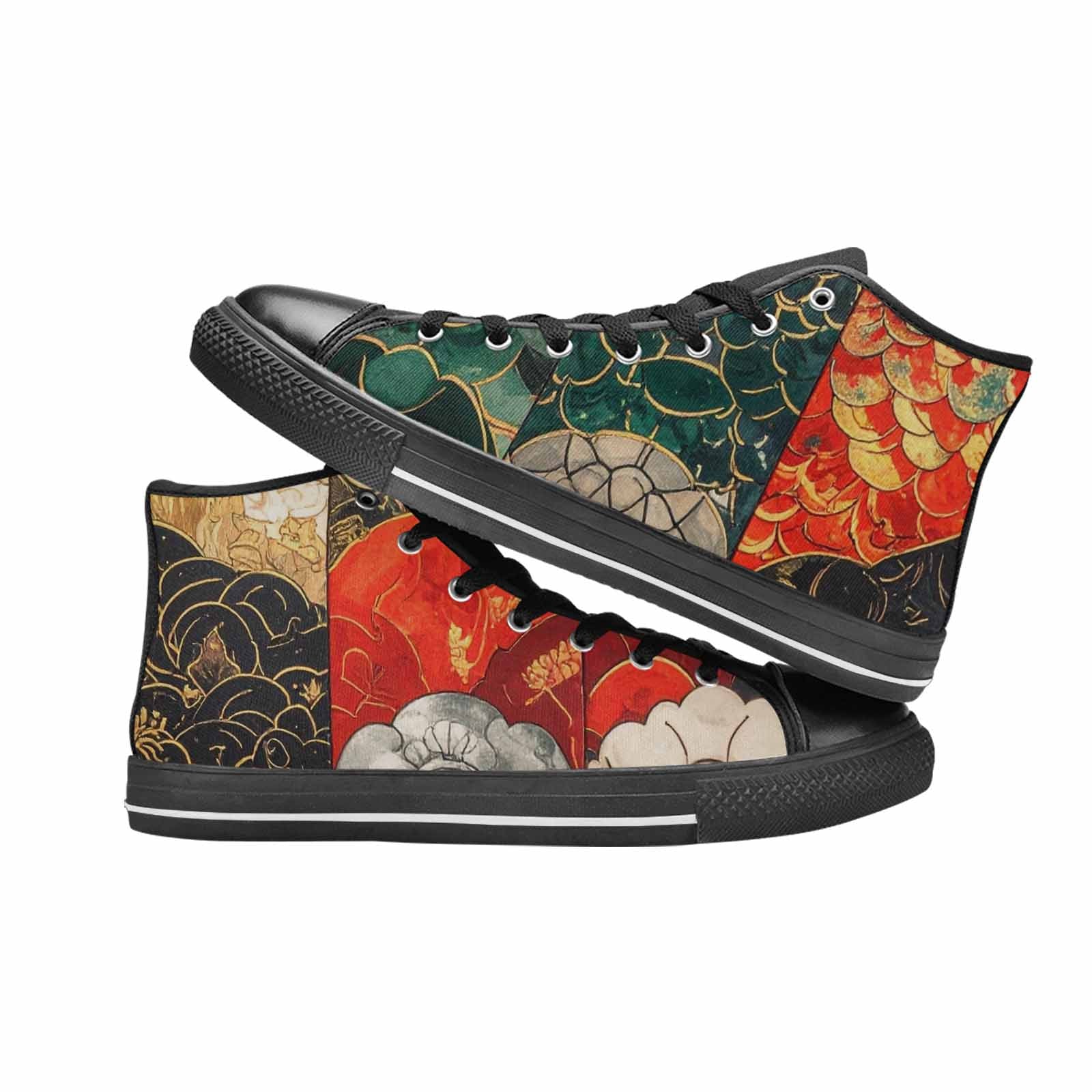 WOMEN'S Dragon Scale Fantasy High Top Canvas Dark Academia Shoes
