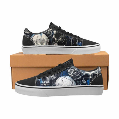 WOMEN'S Skull Roses Lace-Up Canvas Vivid Sneakers