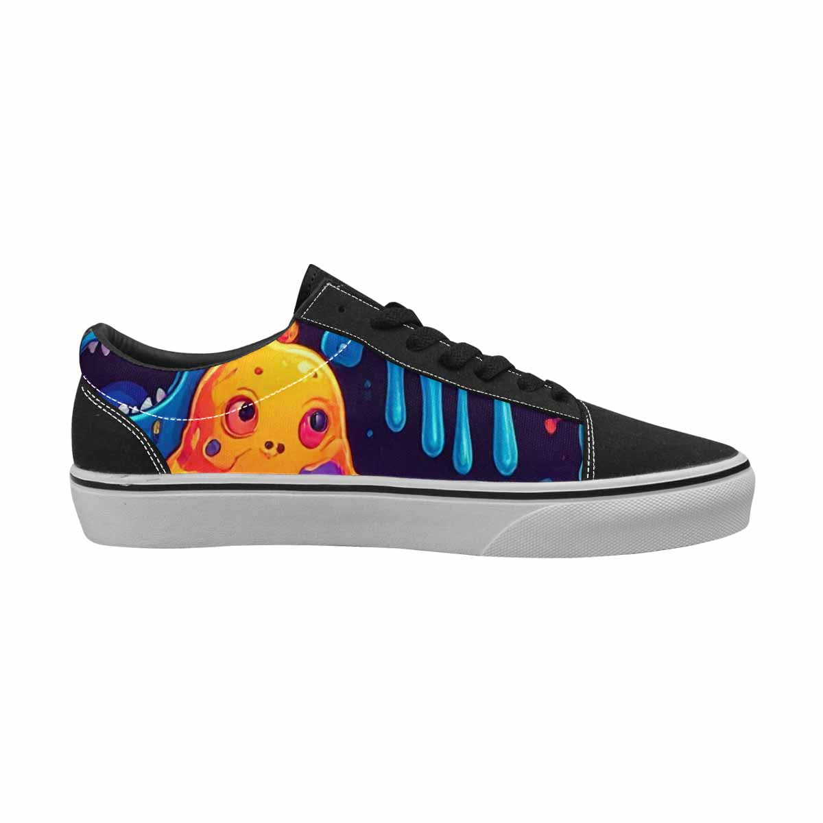 WOMEN'S Ice Cream Monsters  Lace-Up Canvas Surreal Custom Shoes