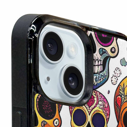 iPhone 15 Plus Case — Vibrant Skull Seamless, Custom Designed Case Cover