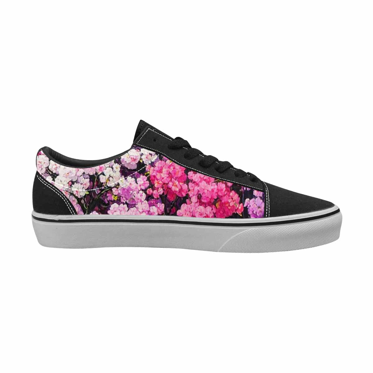 WOMEN'S Cherry Blossom Branch Lace-Up Canvas Vibrant Chaos Sneakers