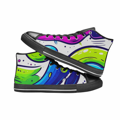 MEN'S Acid Wash Cartoon High Top Canvas Surreal Shoes