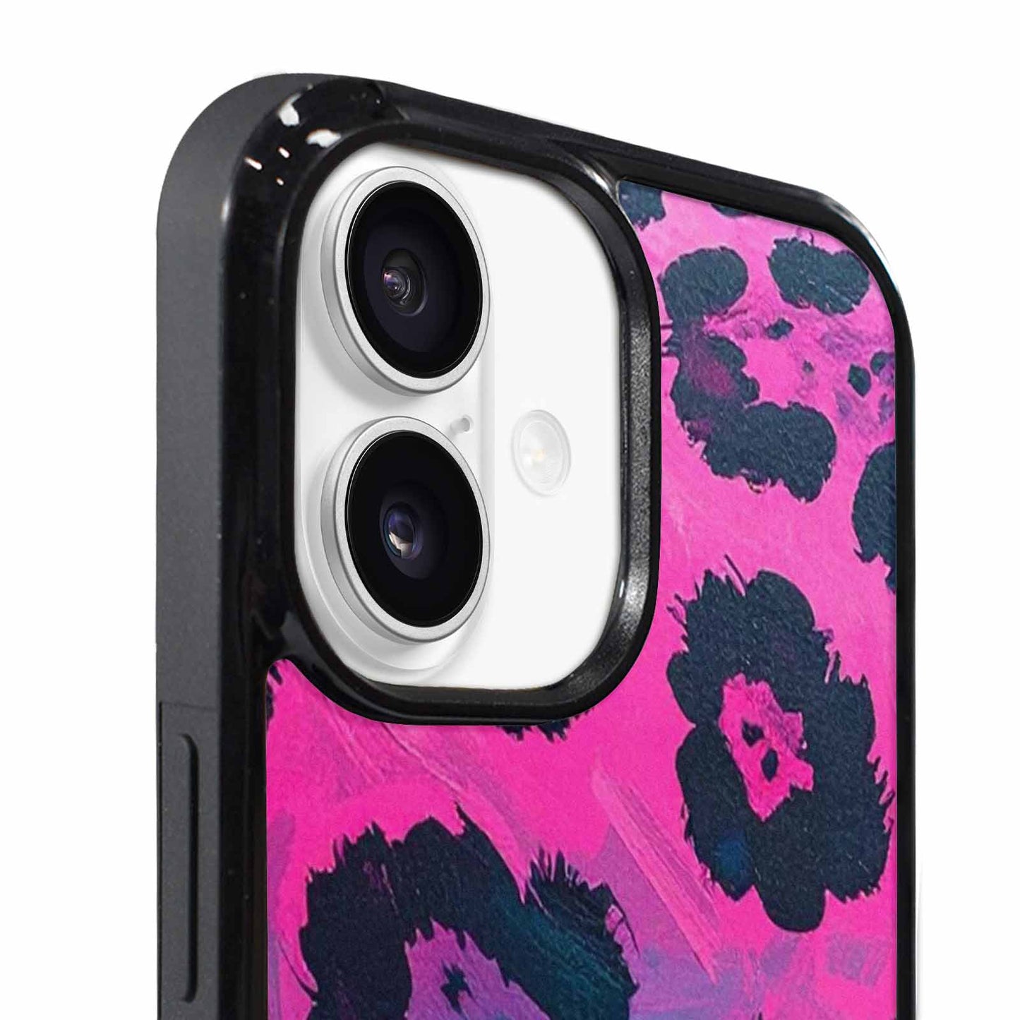 iPhone 17 Case — Leopard Neon Pink Teal Airbrush Animal, Custom Art Phone Cover