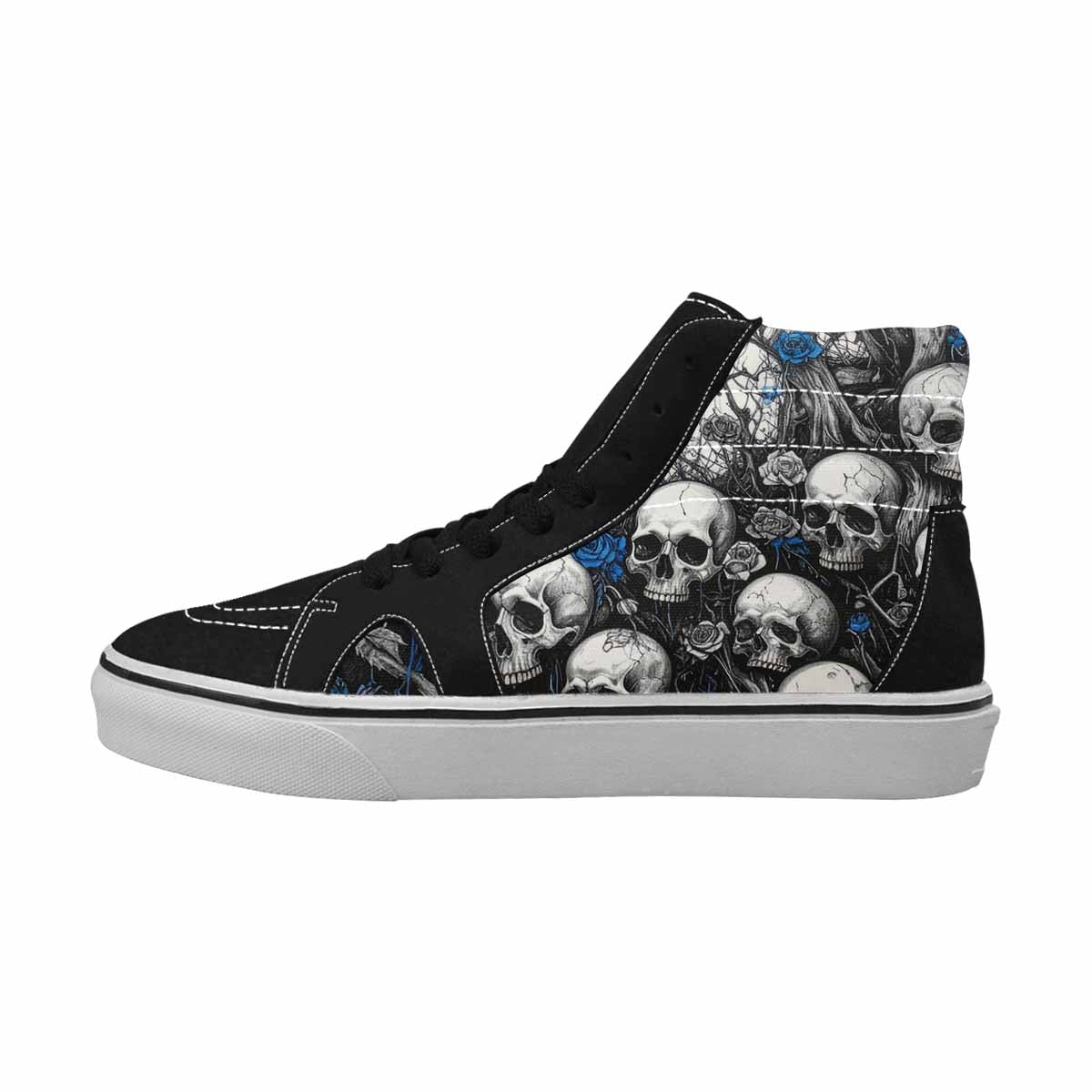 MEN'S Skull Roses High Top Canvas Neon Fantasy Shoes