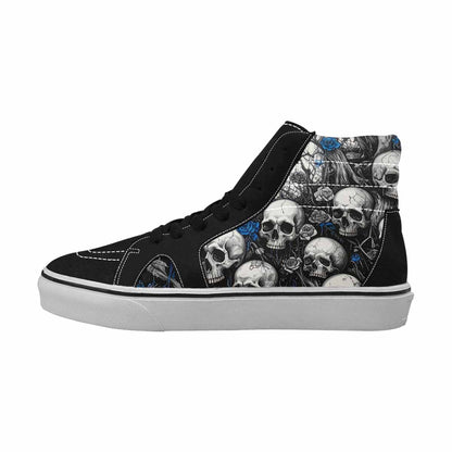 MEN'S Skull Roses High Top Canvas Neon Fantasy Shoes